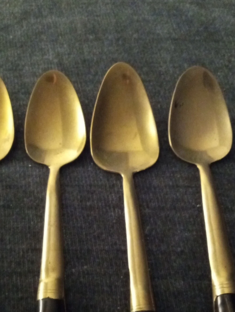 Vintage SIAM Brass & Rosewood Spoons